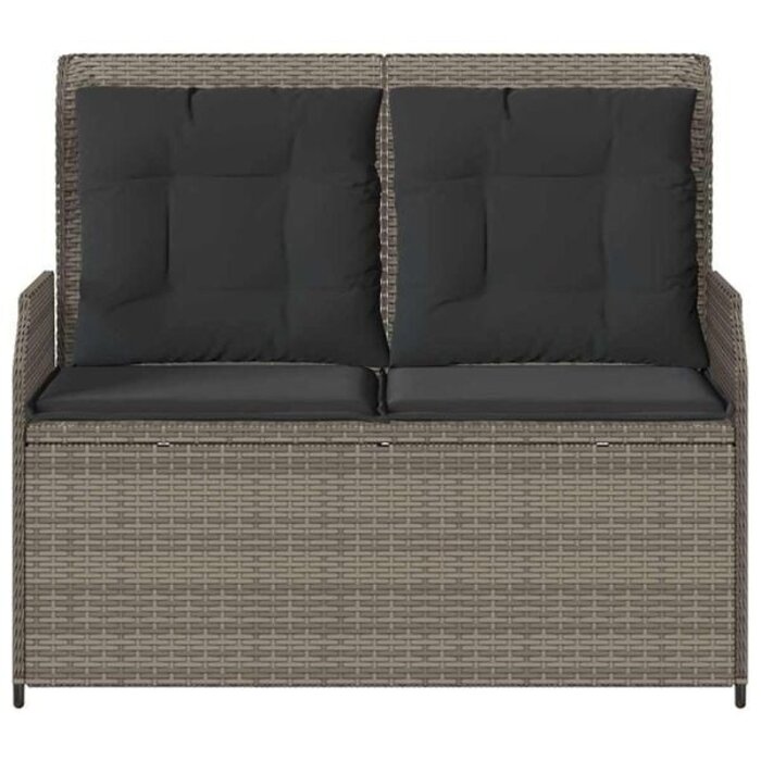 Banc de jardin inclinable gris - 34% de remise - Outlet