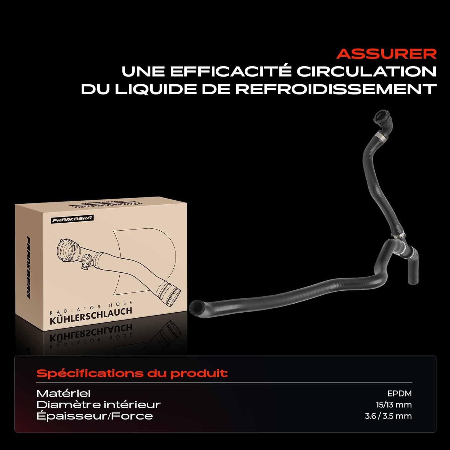 Durite de refroidissement BMW Série 5/7 - Noir - Taille S - 28% de remise