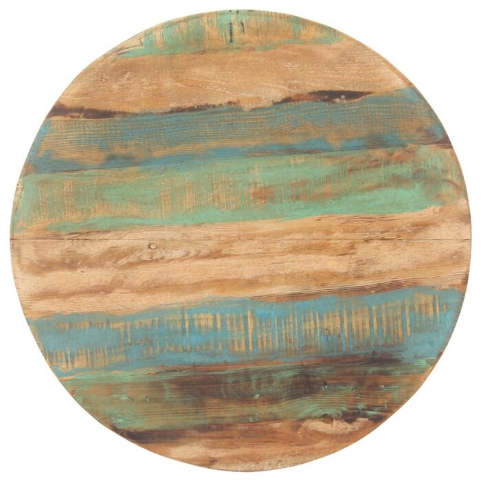Table ronde 80 cm en bois massif recyclé - 34% de remise
