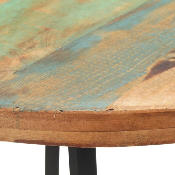 Table ronde 80 cm en bois massif recyclé - 34% de remise