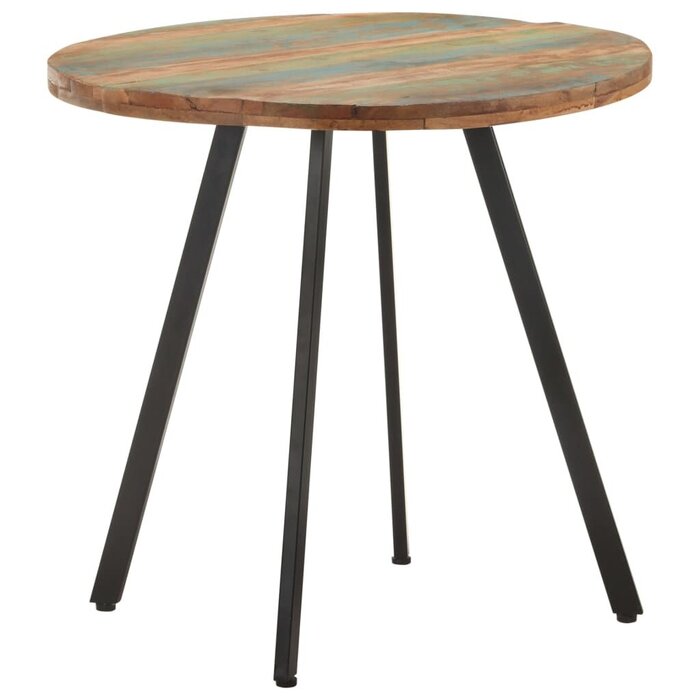 Table ronde 80 cm en bois massif recyclé - 34% de remise