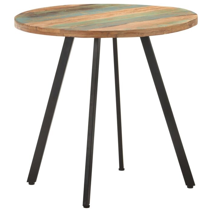 Table ronde 80 cm en bois massif recyclé - 34% de remise