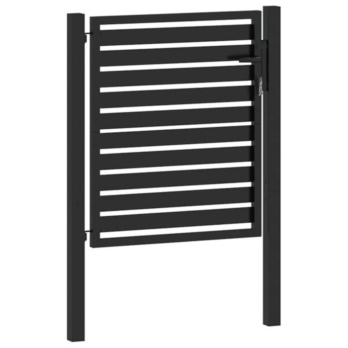 Portillon de jardin alu noir 100x100 cm - 35% de remise