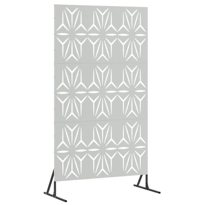 Paravent de jardin 100x180 cm en acier argenté - 34% de remise