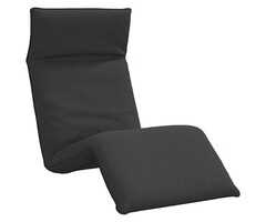 Vidaxl Chaise longue pliable noire - 175x54cm - 46% de remise