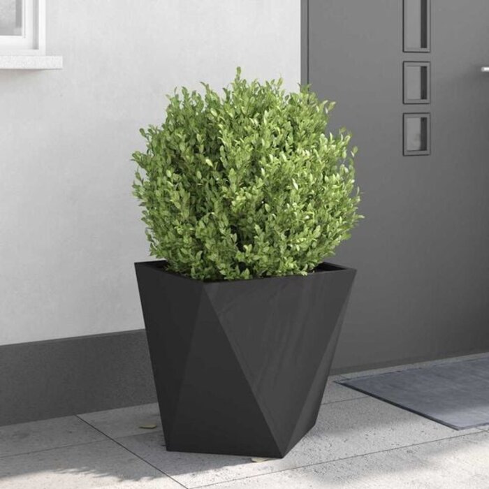 Lot de 2 jardinières en acier noir 50x50x50 cm - 34% de remise