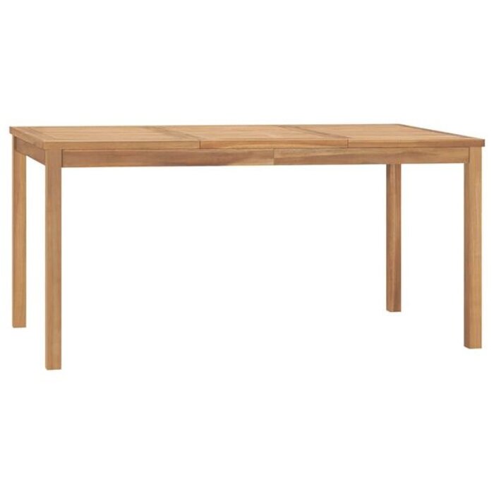 Table de jardin en teck massif 160x80 cm - 35% de remise
