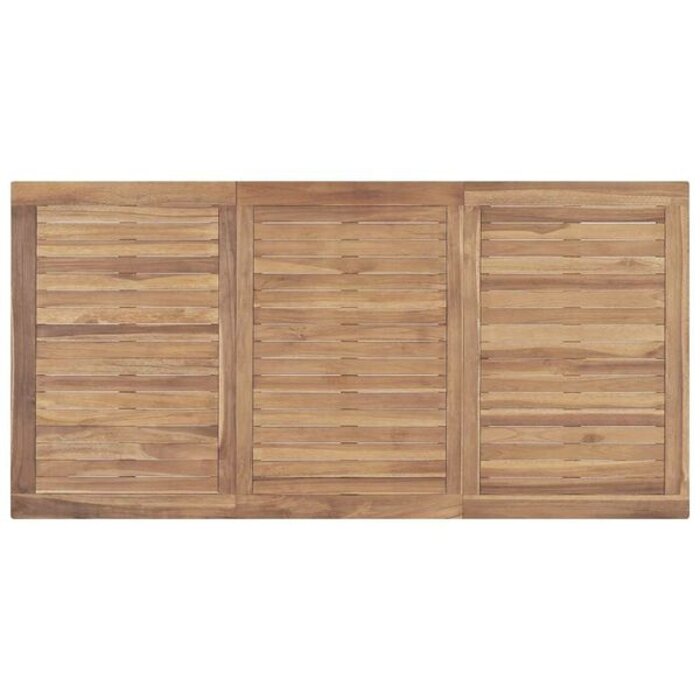 Table de jardin en teck massif 160x80 cm - 35% de remise