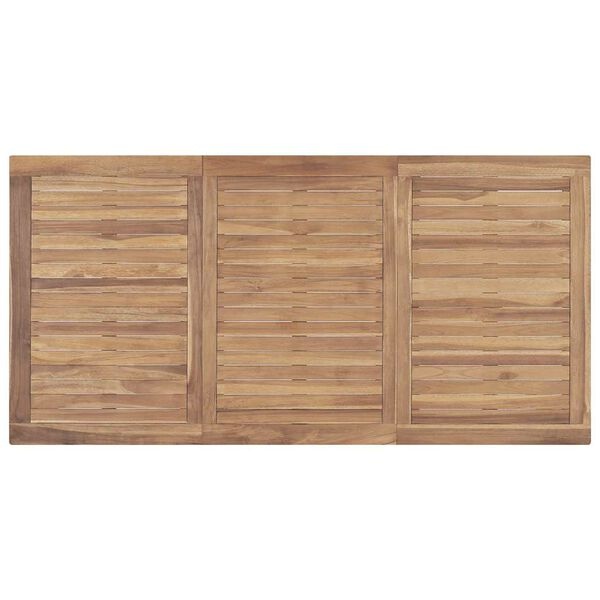 Table de jardin en teck massif 160x80 cm - 35% de remise