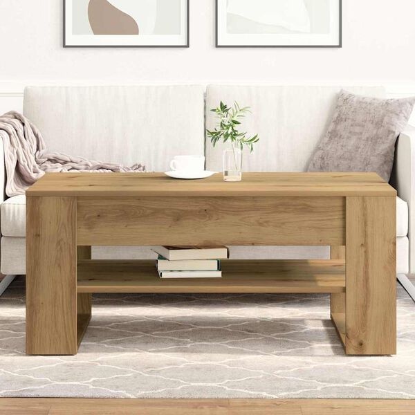 Table basse chêne artisan 102 cm - 34% de remise