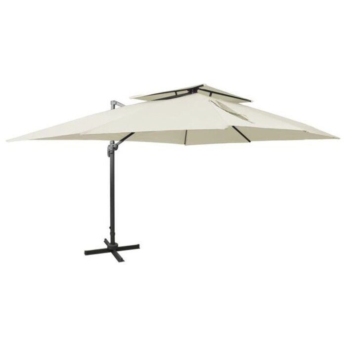 Vidaxl Parasol déporté 400x300 cm sable - 35% de remise