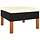 Repose-pieds en rotin noir et eucalyptus - 31% de remise