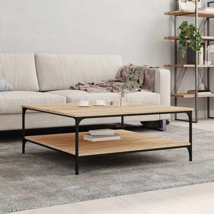 Vidaxl Table basse carrée 100x100cm bois chêne sonoma - 35% de remise
