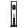 Support WC 2-en-1 Acier Noir - 20x80cm - 41% de remise