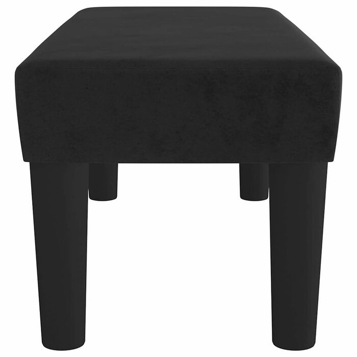 Banc design en velours noir 70x30x30 cm - 27% de remise