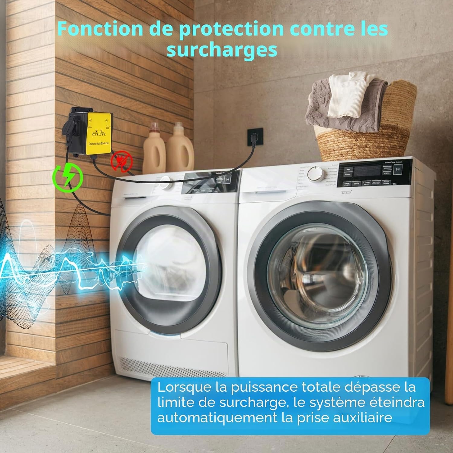 Prise intelligente gestion de charge pour 2 appareils - 32% de remise