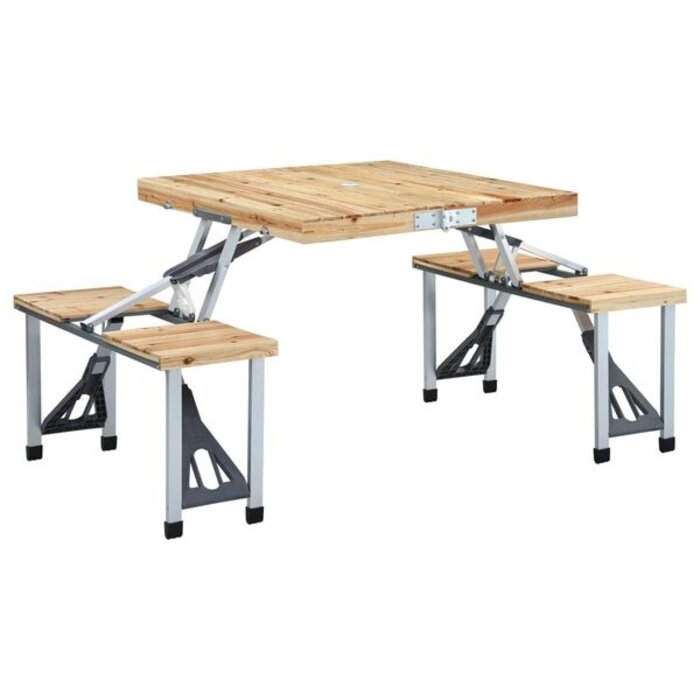 Vidaxl Table de camping pliante 4 places - 34% de remise