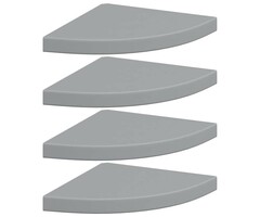 Vidaxl Lot de 4 étagères d'angle flottantes gris - 45% de remise