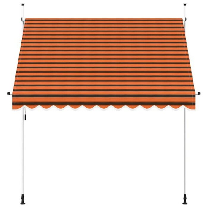 Vidaxl Auvent rétractable manuel 250 cm orange et marron - 34% de remise