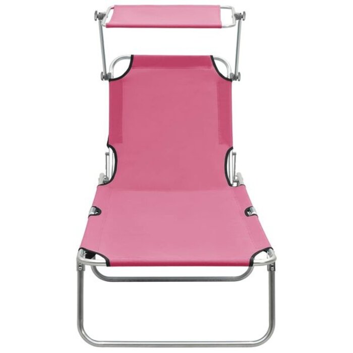Vidaxl Bain de soleil pliant avec auvent - Magenta - 33% de remise