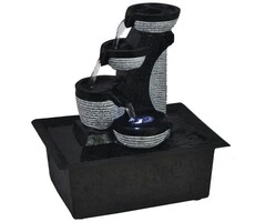 Vidaxl Fontaine d'intérieur LED 4 niveaux en polyrésine - 43% de remise
