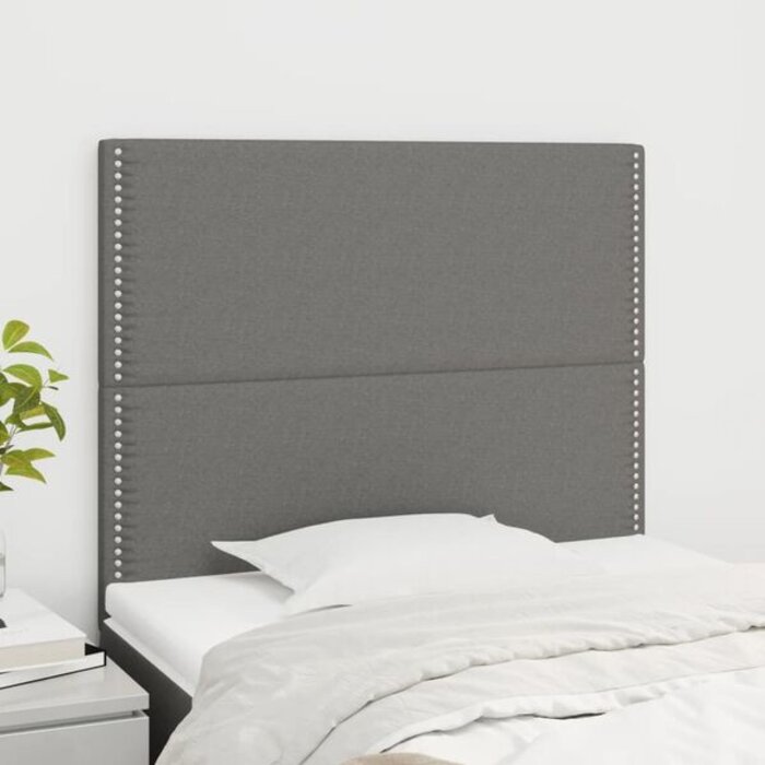 Vidaxl Tête de lit en tissu gris foncé 100cm - 32% de remise