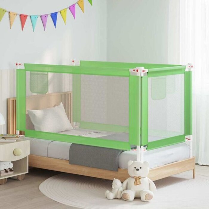 Vidaxl Barrière de lit enfant 160x25 cm Vert - 32% de remise