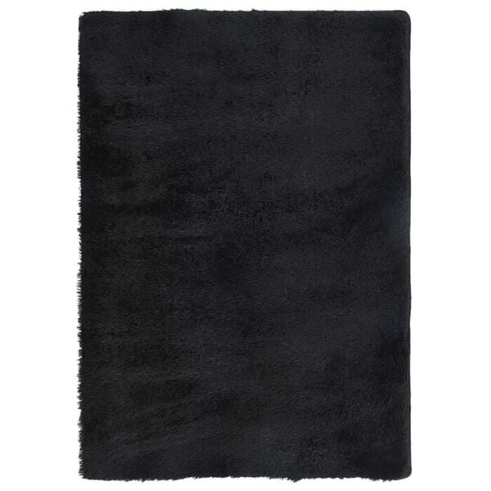 Vidaxl Tapis à poils longs noir 160x230 cm - 33% de remise