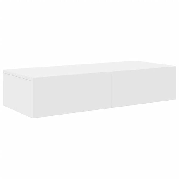 Vidaxl Étagère murale avec tiroirs blanc 80x33x17 cm - 34% de remise