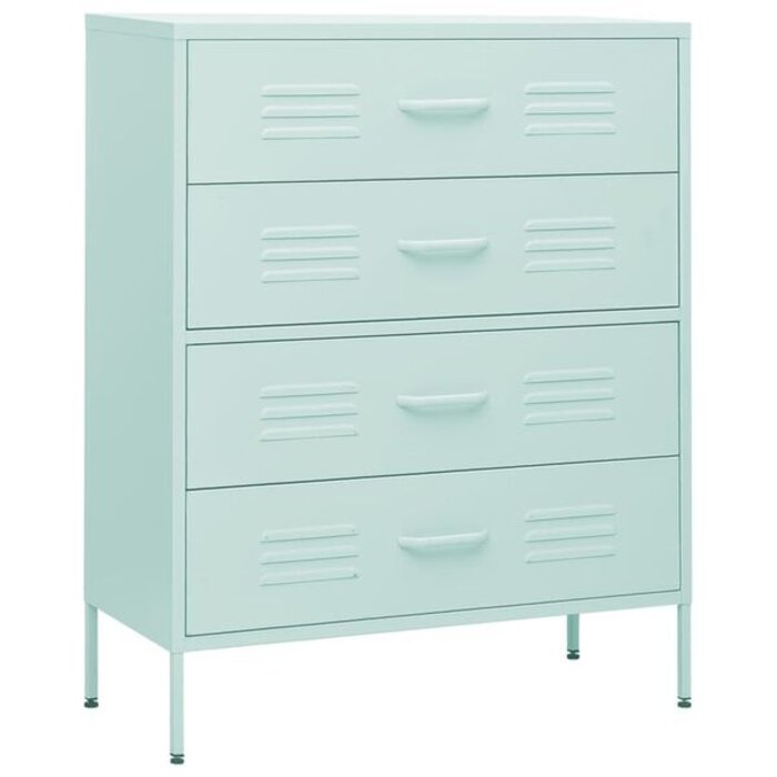 Vidaxl Commode en acier menthe 80x35x101,5 cm - 35% de remise