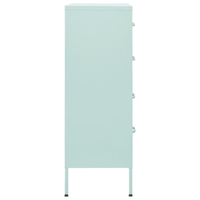 Vidaxl Commode en acier menthe 80x35x101,5 cm - 35% de remise