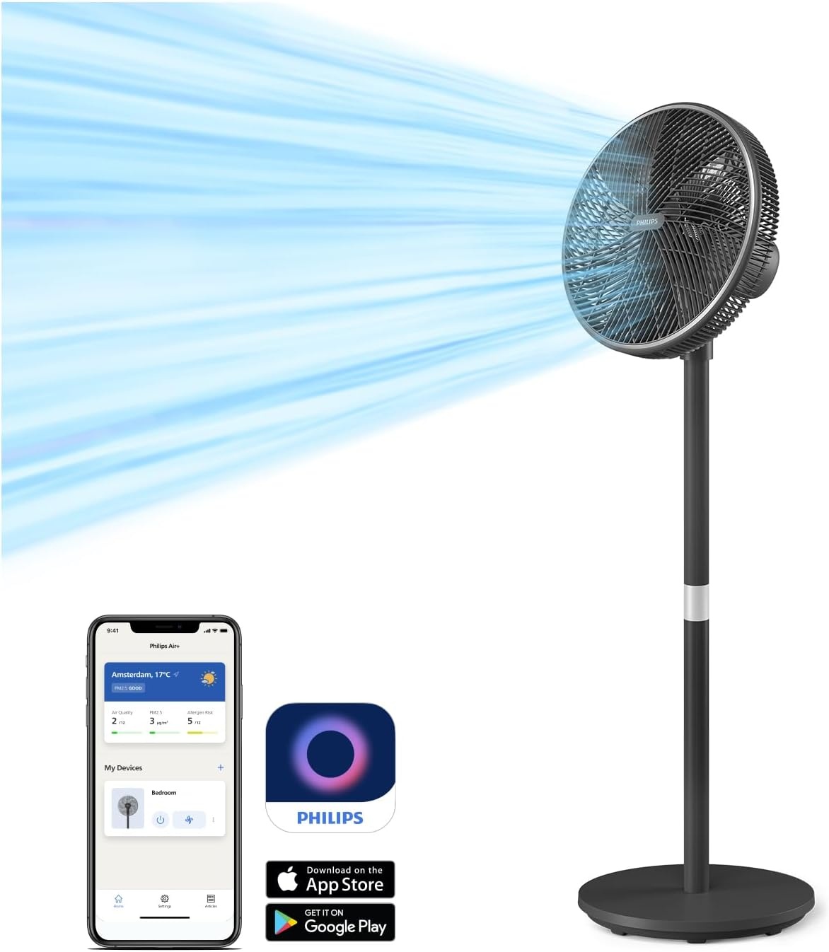 Ventilateur 2-en-1 Série 3000 Noir - 19 dB - 34% de remise