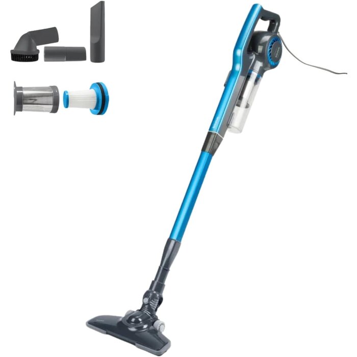 Aspirateur Balai 3-en-1 Puissant 600W - Bleu - 34% de remise