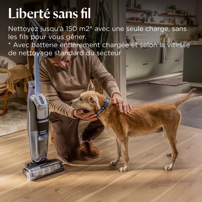 Nettoyeur de sol sans fil humide et sec - 35% de remise