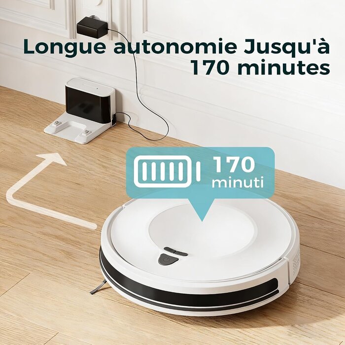 Robot Aspirateur Compact 3800Pa - Navigation Intelligente - 34% de remise