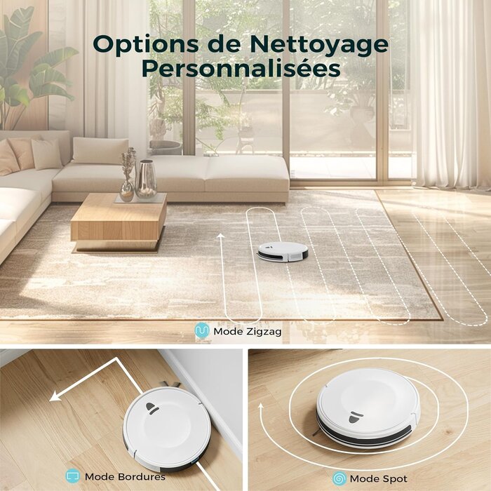 Robot Aspirateur Compact 3800Pa - Navigation Intelligente - 34% de remise