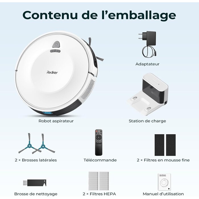 Robot Aspirateur Compact 3800Pa - Navigation Intelligente - 34% de remise