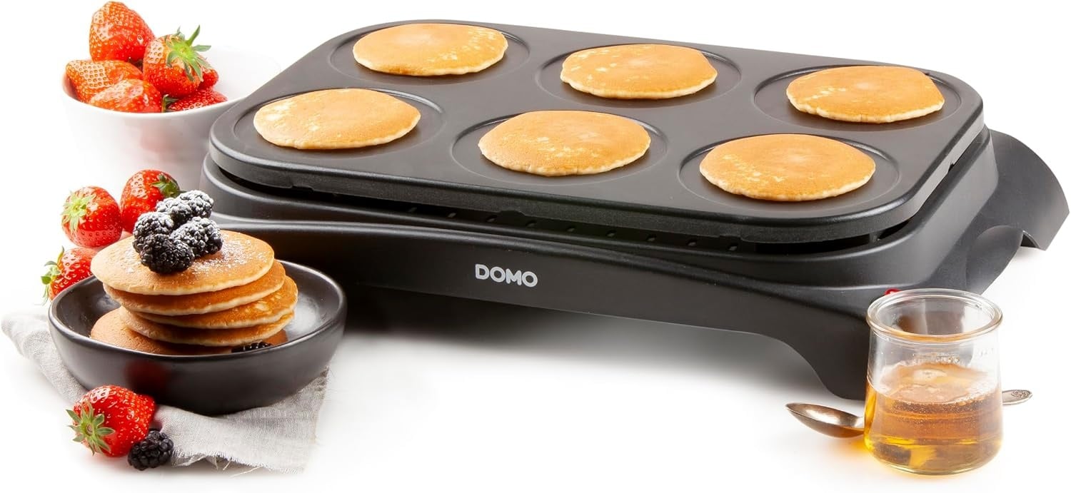 Appareil à pancakes et œufs 6 cavités - 32% de remise