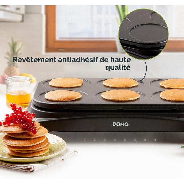 Appareil à pancakes et œufs 6 cavités - 32% de remise
