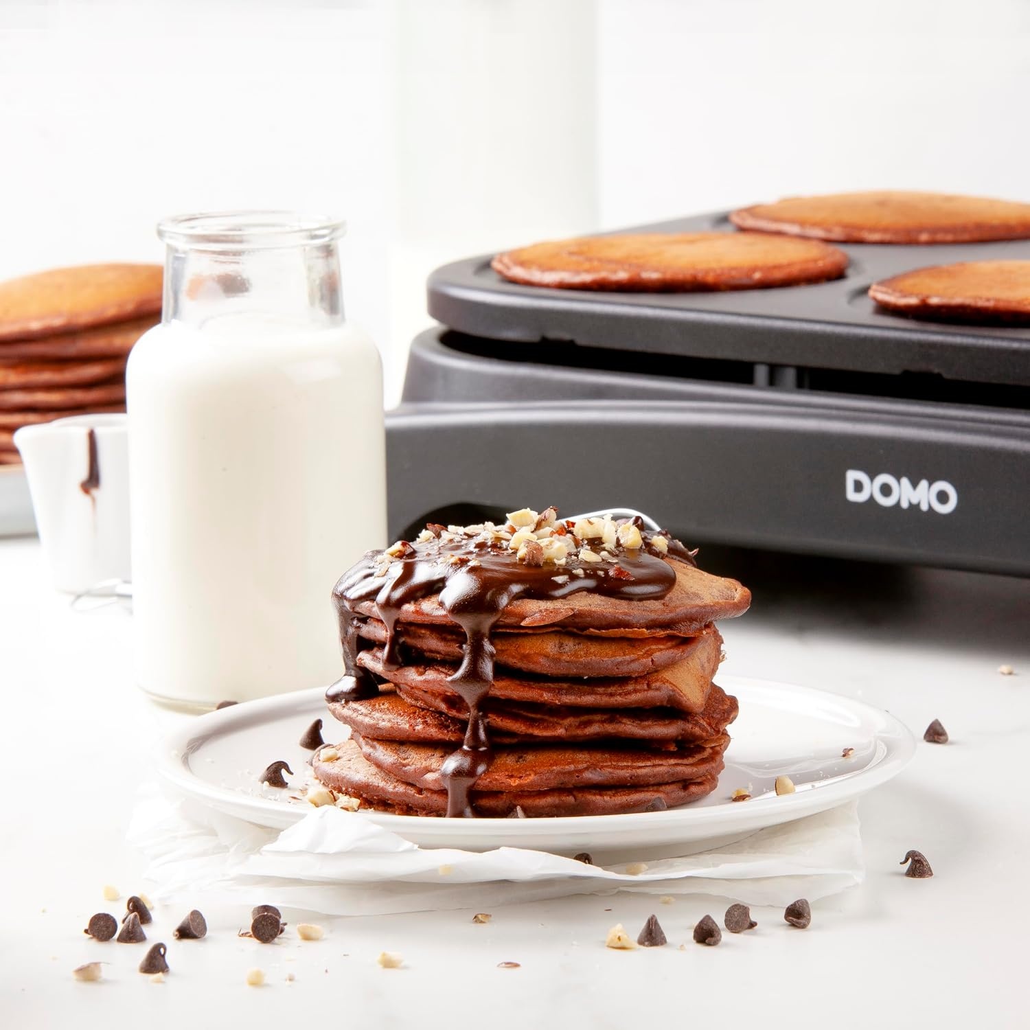 Appareil à pancakes et œufs 6 cavités - 32% de remise