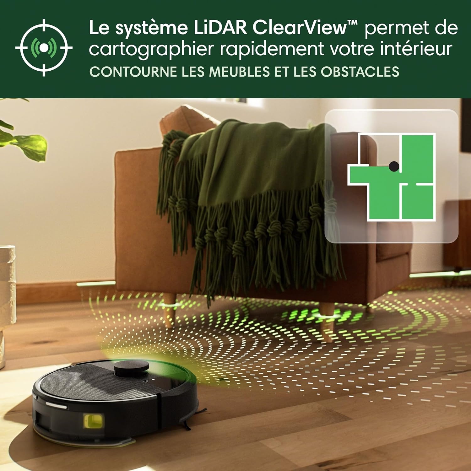 Robot aspirateur et laveur LiDAR 7000 Pa - 35% de remise