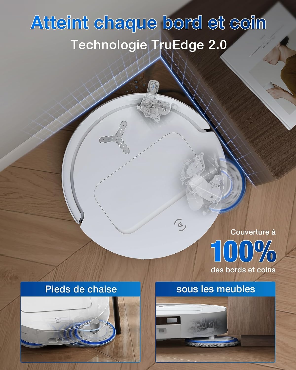 Robot Aspirateur et Laveur T50 OMNI - 48% de remise - Blanc