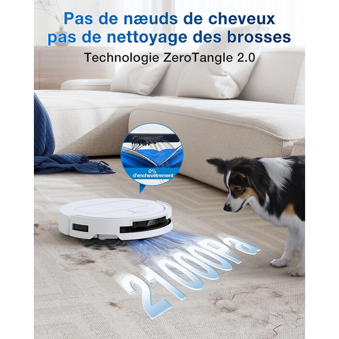 Robot Aspirateur et Laveur T50 OMNI - 48% de remise - Blanc