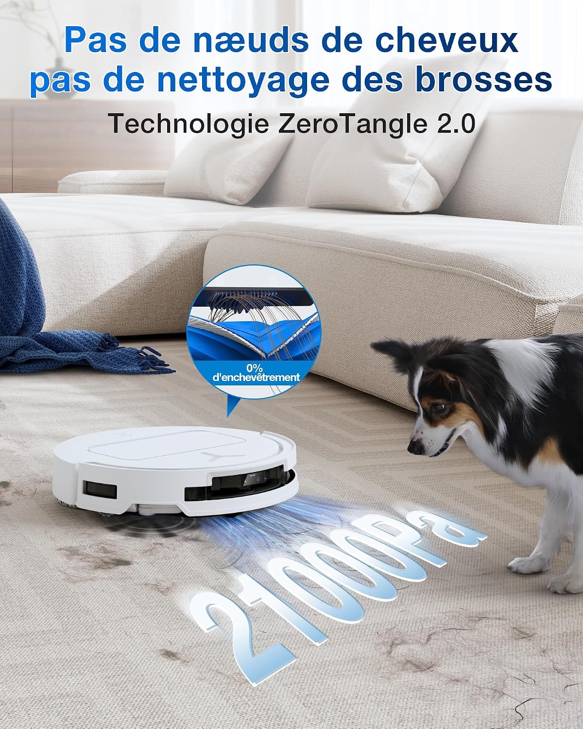Robot Aspirateur et Laveur T50 OMNI - 48% de remise - Blanc