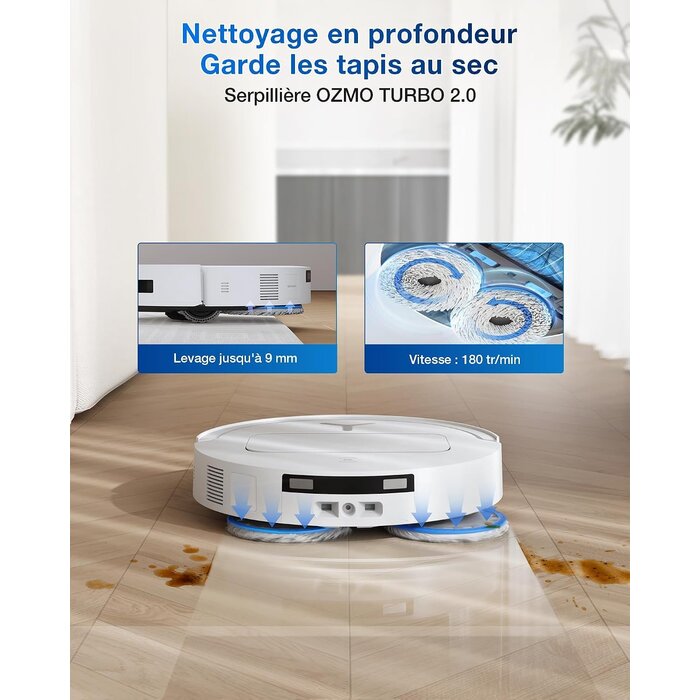 Robot Aspirateur et Laveur T50 OMNI - 48% de remise - Blanc