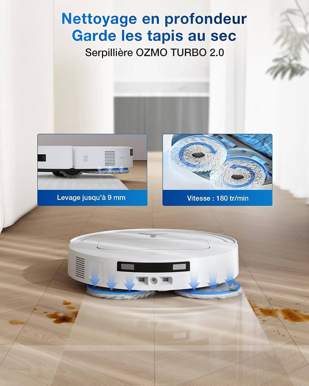 Robot Aspirateur et Laveur T50 OMNI - 48% de remise - Blanc