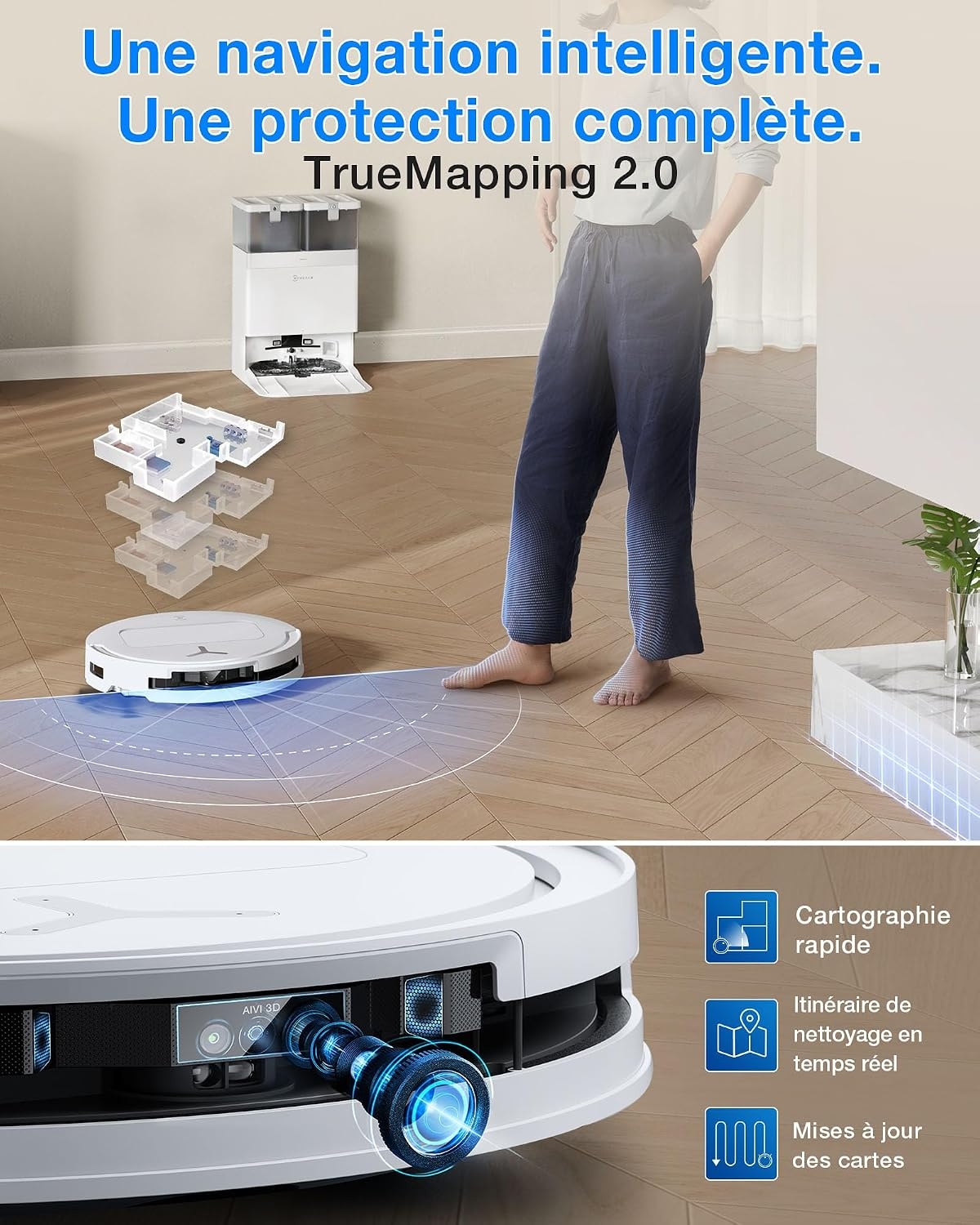 Robot aspirateur et laveur OMNI : 47% de remise sur votre nettoyage autonome