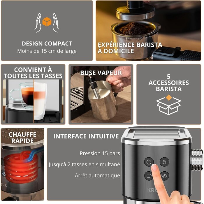 Machine à expresso 15 bars - 41% de remise sur modèle déballé