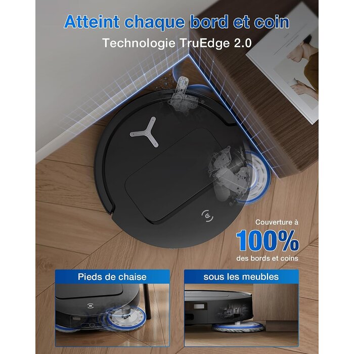 Robot aspirateur laveur ultra-fin 81mm - 48% de remise
