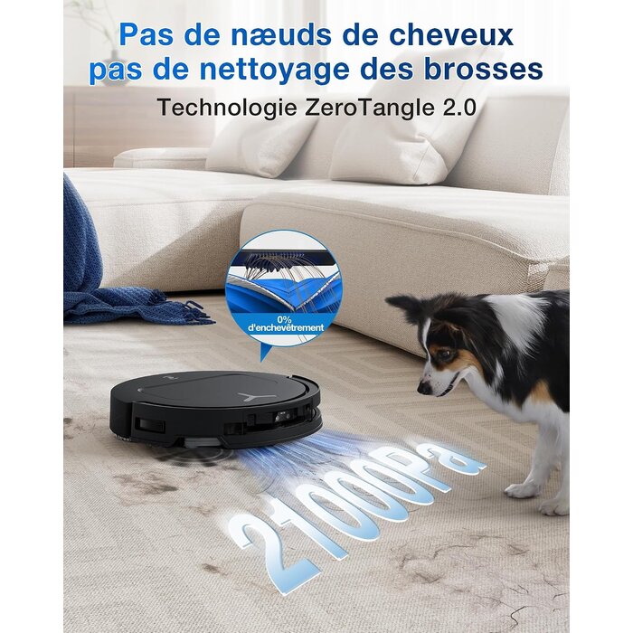 Robot aspirateur laveur ultra-fin 81mm - 48% de remise